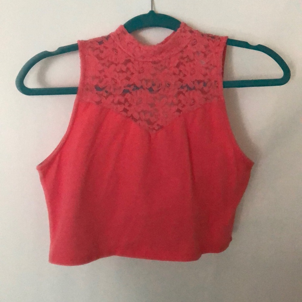 Coral crop top